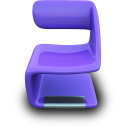 Purple Seat Emoticon