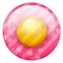 Pink Button 1 Emoticon