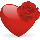 Heart And Rose Emoticon