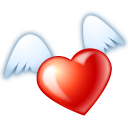 Flying Heart Emoticon