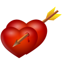 Arrow And Hearts Emoticon