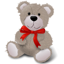 Teddybear Redribbon Emoticon