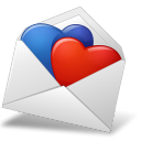 Mailenvelope Hearts Bluered Emoticon