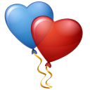 Balloons Hearts Emoticon