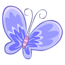 Blue Butterfly Emoticon