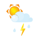 Sun Littlecloud Flash Rain Emoticon