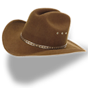 Hat Cowboy Brown Emoticon