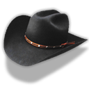 Hat Cowboy Black Emoticon