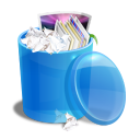 Blue Recycle Bin Emoticon