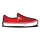 Vans Glitter Red Emoticon