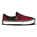 Vans Curls Red Emoticon