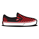 Vans Checkerboard Red Emoticon