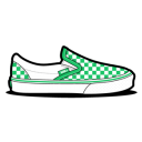 Vans Checkerboard Green Emoticon