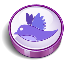 Twitter Bird Sign Purple Emoticon