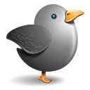 Twitter Bird Grey Emoticon