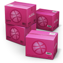 Dribbble Shipping Box Emoticon